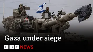 Gaza under siege as Israeli forces mass on border - BBC News