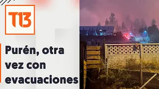 Nuevas evacuaciones en Purén por avance de incendios