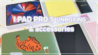 M1 ipad pro 5 12.9 unboxing 📦✨ + cute accessories