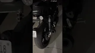 2022 Triumph Speed Twin stock exhaust decibel killers removed.