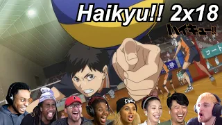 Haikyu!! 2x18 Reactions | Great Anime Reactors!!! | 【ハイキュー!!】【海外の反応】