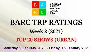 BARC TRP Ratings Week 2 (2021) : TOP 20 Shows (Urban)