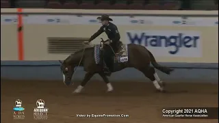 Marvelous Sixty Six AQHA World show Jr Reining Reserve World Champion Shown by Trevor Dare