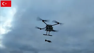 The BOYGA UAV drops 81mm mortar shells on target with full attack