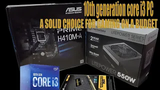 Intel 10th Gen Core i3 10100 Asus Prime H410M-A, Corsair Memory, AMD Radeon Graphics,Budget PC Build