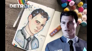 Connor from Detroit Become Human speedpaint / geexy art tag