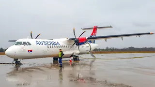FULL FLIGHT AirSERBIA ATR72-600 Niš to Belgrade!