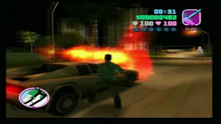 GTA Vice City PS2 Gameplay Killing People with a Flamethrower