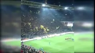 Dortmund fans sing jingle bells with...