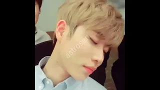 ASTRO Mj sleeping #astro #aroha #mj #jinjin #chaeunwoo #moonbin #rocky #sanha