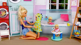Barbie & Ken Toddler Family Night Routine & Playground Adventure