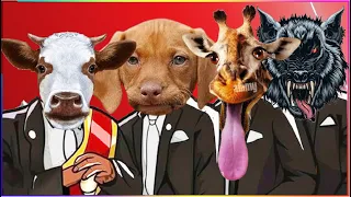 COW & DOG & GIRAFFE & WOLF (FUNNY ANIMALS) - Coffin Dance X Baby Shark COVER