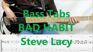 Steve Lacy - Bad Habit (BASS COVER TABS)