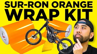 Pretty Bwoy Sur-Ron Custom Sunset Orange Wrap Kit Install | RunPlayBack