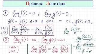 Правило Лопиталя