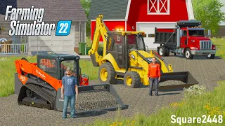 Building A Gravel Driveway! (2 Person Crew) | FS22 Landscaping