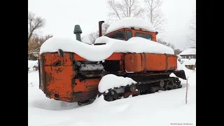 Запускаю трактор ДТ-175 "Волгарь" зимой после простоя