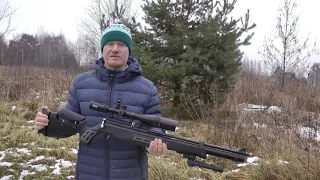 Пневматическая винтовка РСР Hatsan BT 65 RB к.6,35 - Пристрелка 55м