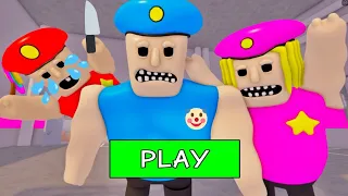 BUFF🚨 POLICE FAMILY RUN ESCAPE !! SCARY OBBY !! FULL GAMEPLAY , #roblox #obby