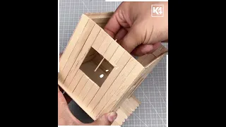 DIY Popsicle Sticks House #shorts