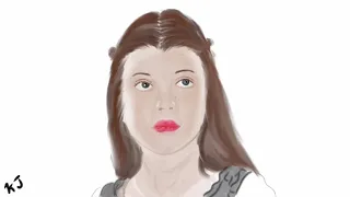 Lucy Pevensie|Drawing Face for the 1st Time! Trace & Paint|Autodesk Sketchbook|Beginner's Drawing