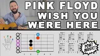 Wish You Were Here by Pink Floyd - Intro, Solo, Verses - Complete Guitar Lesson (How to Play)