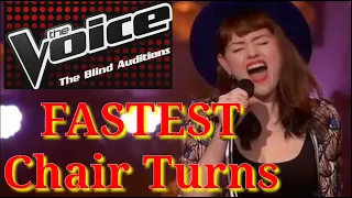 Top 5|The FASTEST chair turns in The Voice Blind Audition|Amlah TV