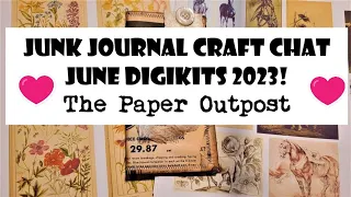 June Digikits & Junk Journal Craft Chat! Scrappy Contest Winners!  Make a Billfold The Paper Outpost