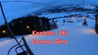 Narty Koziniec Ski - trasy niebieska i czerwona. Czarna Góra. Omówienie ośrodka narciarskiego.