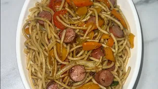 Spaghettis aux saucisses / sausage spaghettis recette facile et rapide