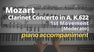 Mozart - Clarinet Concerto in A, K.622, 1st Mov: Piano Accompaniment [Moderate]