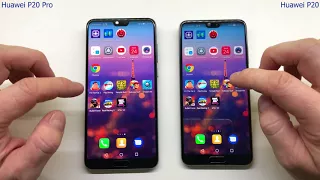 Huawei P20 Pro vs Huawei P20 - SPEED TEST + multitasking - Which is faster!?