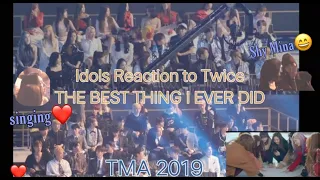 Idols reaction to Twice "The best thing i ever did" VCR (NU'EST, IKON, MONSTA X, AND THE BOYZ)
