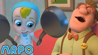 Sleepy Daddy - Keep the Baby QUIET!!! | Baby Daniel and ARPO The Robot | Funny Cartoons for Kids