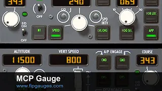 MCP Gauge - Saitek/Logitech Flight Information Panel & SPAD.neXt