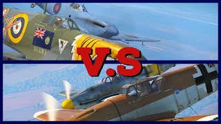 War Thunder Spitfire vs Bf 109 [SIM 2V2 In New Power!!]