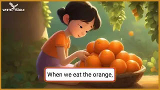 Improve Your English (Eating an Orange)  English Listening +  Speaking Skills Everyday