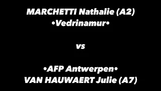 Tennis de Table ·Championnat de Belgique A· Finale Dames - MARCHETTI Nathalie vs VAN HAUWAERT Julie