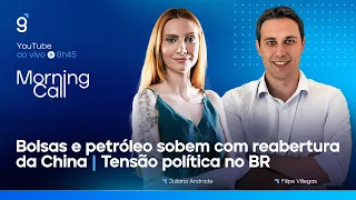 🔴 09/01/2023 Bolsas e petróleo sobem com reabertura da China | Tensão política no BR | Morning Call