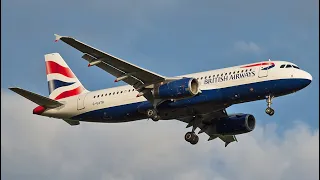 London Gatwick (LGW) plane spotting at runway 08R British Airways A320 ---- CLIP