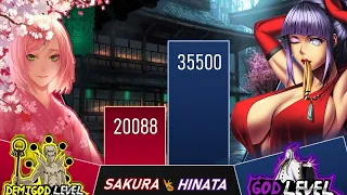 SAKURA VS HINATA POWER LEVEL 🔥(Naruto, Naruto Shippudin, Boruto)