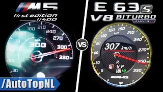 BMW M5 F90 vs AMG E63 S | 0-300km/h AUTOBAHN POV ACCELERATION TOP SPEED & Exhaust SOUND by AutoTopNL