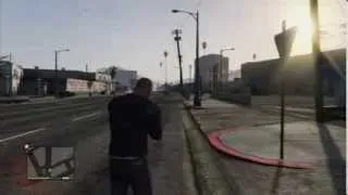 Grand Theft Auto V - CJ, Ryder & Sweet Cameo Easter Egg Runs Over Franklin w Bikes Hood Safari PS3