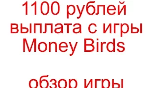 1100 рублей моментальная выплата с игры Money Birds, обзор игры подробный