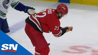 Brett Pesce Cut On The Wrist After Blocking Slap Shot