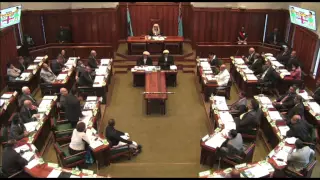 Fijian Minister for Minister for Education, Hon. Mahendra Reddy responds to question