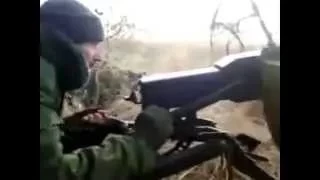 Ополченцы ДНР работают с АГС DNR militias working with AGS