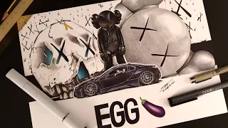 James' BMW i8 X KAWS time lapse art