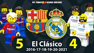 El Clásico from 2016 to 2021 • Barcelona vs Real Madrid in Lego Football • Road to Supercopa 2022