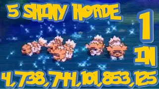 5 Shiny Pokemon In 1 Horde [FOYT] - Rarest Encounter In Pokemon So Far